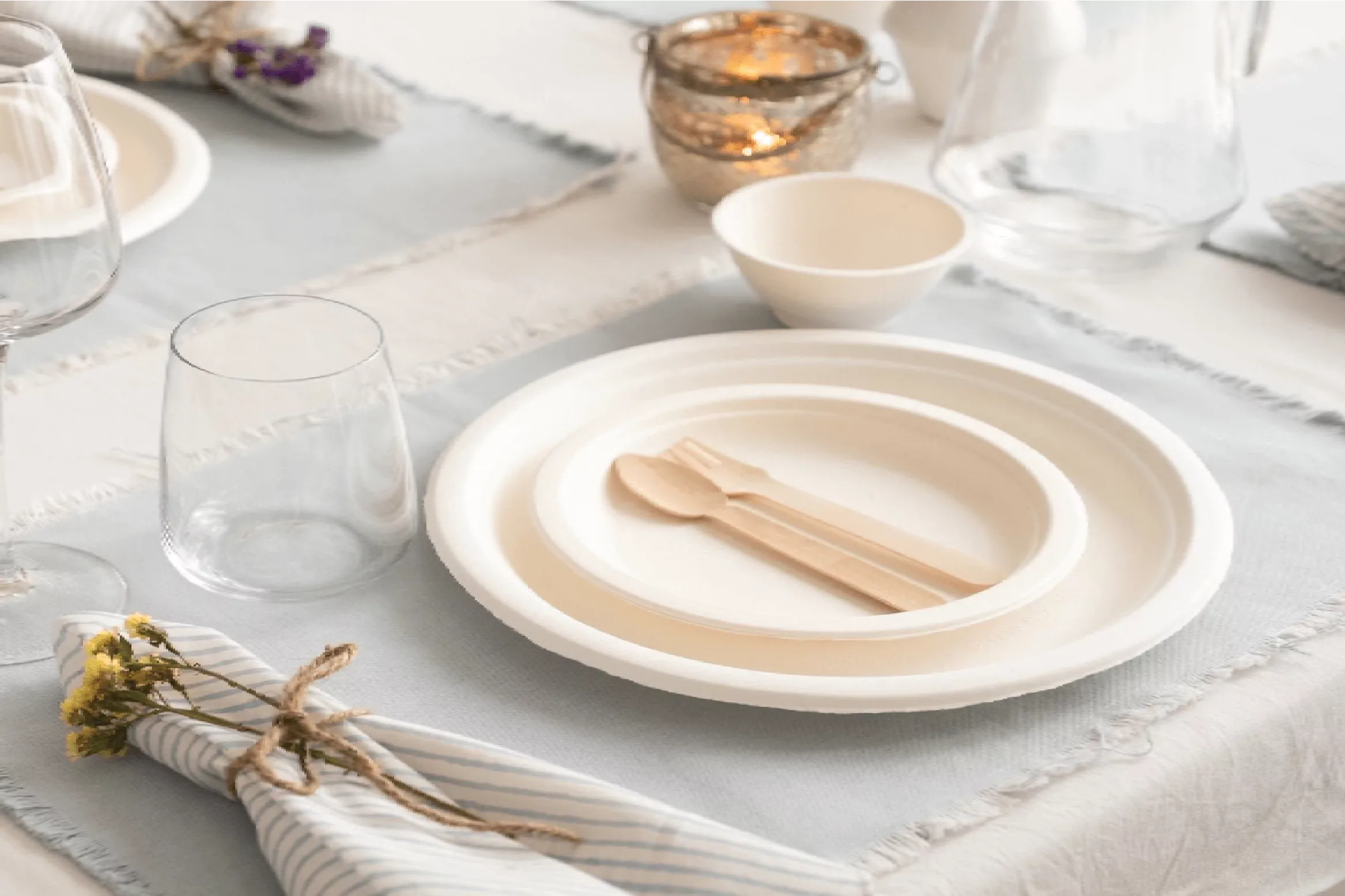 SMALL WEDDINGS, SMART ECO FRIENDLY TABLEWARE: DINEARTH IS THE WAY TO GO!